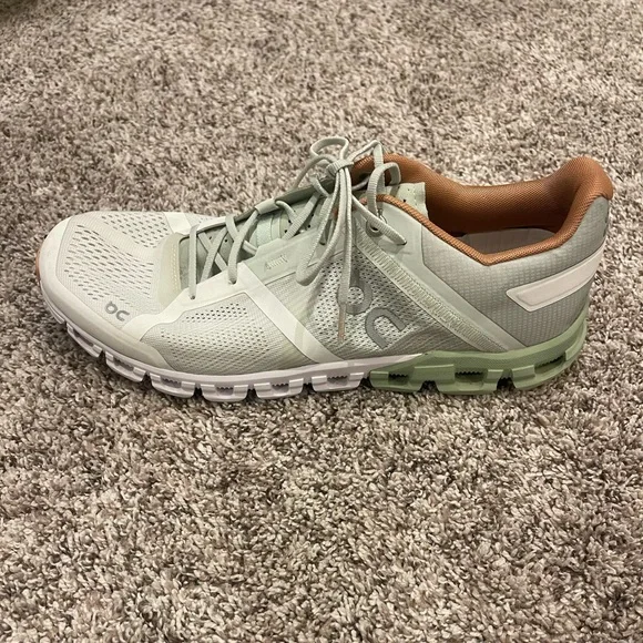 ON Cloudflow Womens Shoes Size 11, Color: Aloe/White - Picture 3 of 10